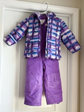 Purple Kids Snow Bibs and Jacket 4T
